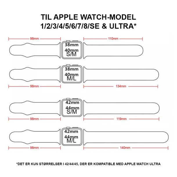 Sportsremme til Apple Watch - Valuepack 10 stk. 42/44/45/49 Medium/Large 1