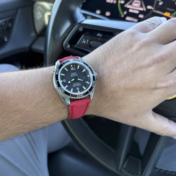 Sailcloth Gummirem med Foldesp�nde - R�d