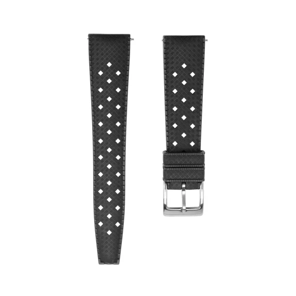 Tropical Classic Gummirem med quick-release - Sort 22 mm
