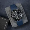 Curved End Gummirem CTS til Omega X Swatch MoonSwatch - Bl�