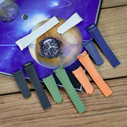 Curved End Gummirem CTS til Omega X Swatch MoonSwatch - Grn