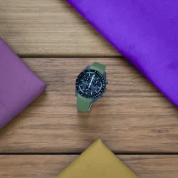 Curved End Gummirem CTS til Omega X Swatch MoonSwatch - Grn