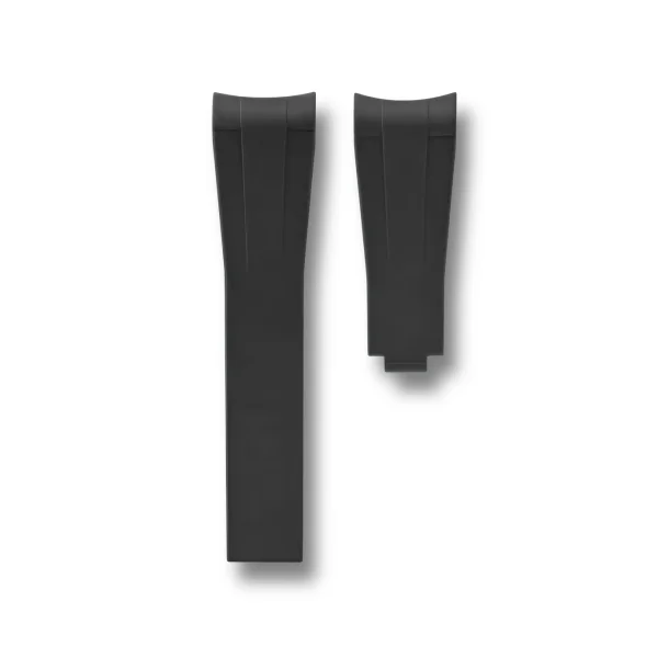 Curved End Gummirem CTS til Omega X Swatch MoonSwatch - Sort