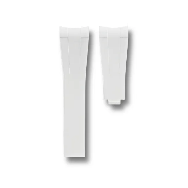 Curved End Gummirem CTS til Omega X Swatch MoonSwatch - Hvid