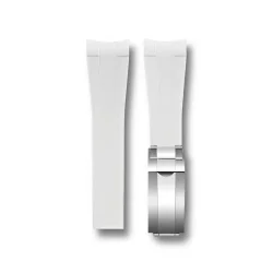 Curved End Gummirem CTS til Omega X Swatch MoonSwatch - Hvid