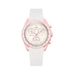 Curved End Gummirem i FKM til Omega X Swatch MoonSwatch - Hvid