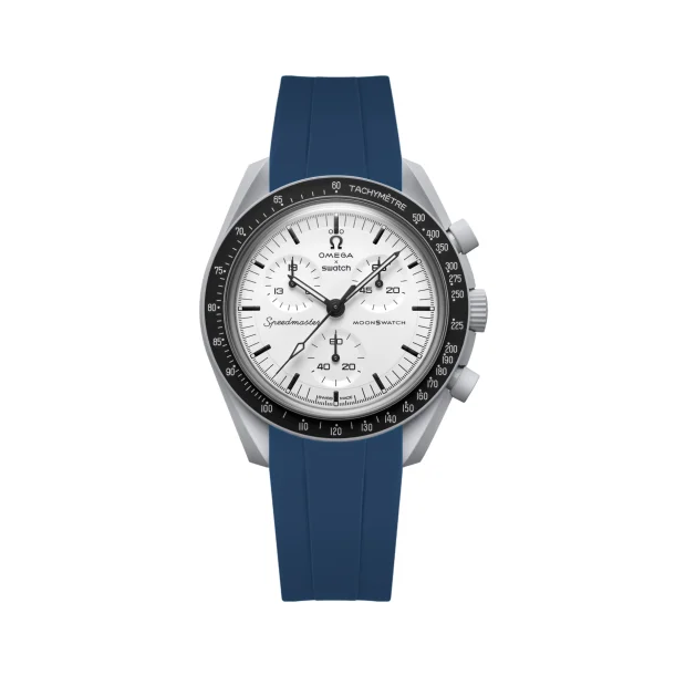 Curved End Gummirem i FKM til Omega X Swatch MoonSwatch - M�rkebl�