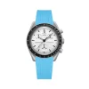 Curved End Gummirem i FKM til Omega X Swatch MoonSwatch - Sky Blue
