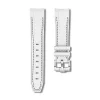 Curved End Gummirem til Omega X Swatch MoonSwatch - Hvid med sorte syninger