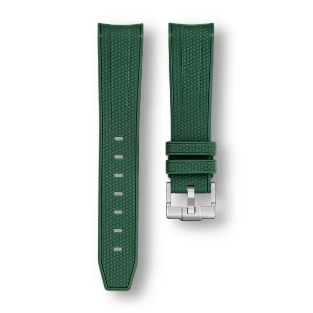 Curved End Gummirem til Omega X Swatch MoonSwatch - Grn