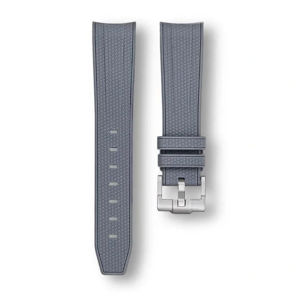 Curved End Gummirem til Omega X Swatch MoonSwatch - Mrkegr