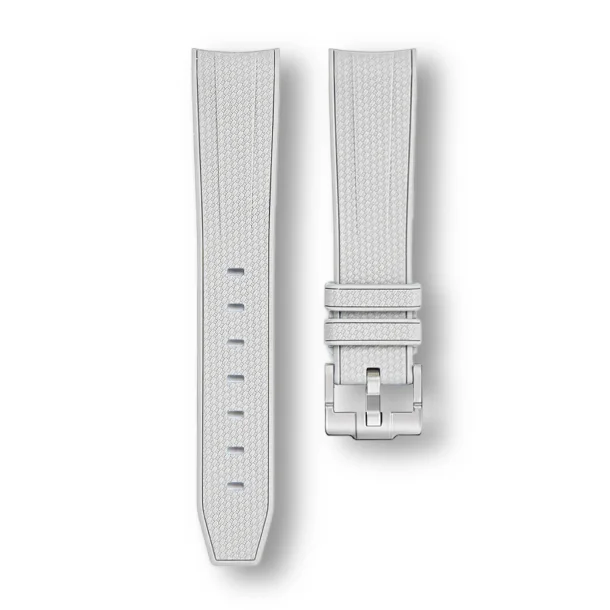 Curved End Gummirem til Omega X Swatch MoonSwatch - Lysegrå