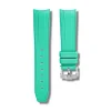 Curved End Gummirem til Omega X Swatch MoonSwatch - Cyan
