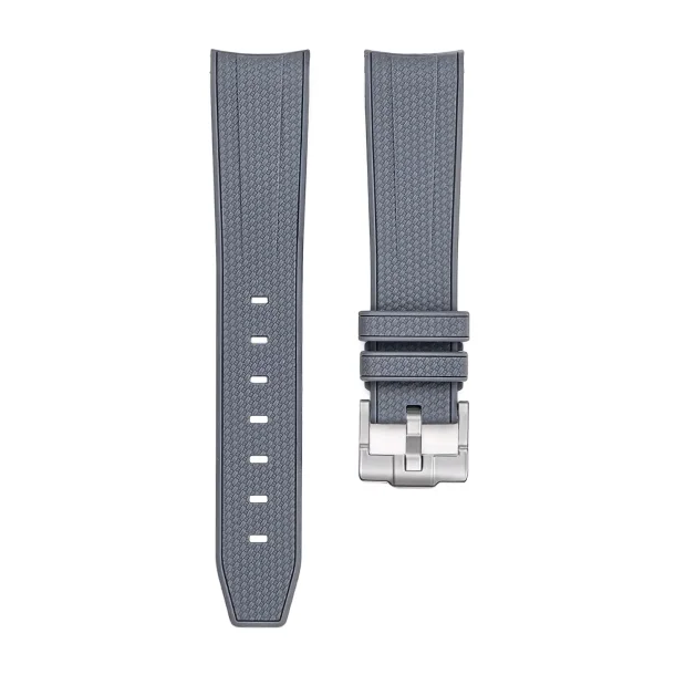 Curved End Gummirem til Omega X Swatch MoonSwatch - Mrkegr