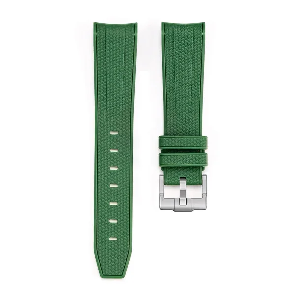 Curved End Gummirem til Omega X Swatch MoonSwatch - Grn