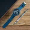 Curved End Gummirem til Omega X Swatch MoonSwatch - Marinebl�