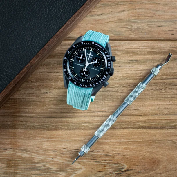 Curved End Gummirem til Omega X Swatch MoonSwatch - Tiffany