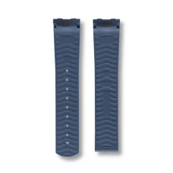 Curved End Gummirem med Foldespnde til Omega Seamaster Diver 300M - Bl