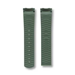 Curved End Gummirem med Foldespnde til Omega Seamaster Diver 300M - Grn
