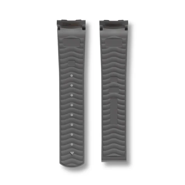 Curved End Gummirem med Foldesp�nde til Omega Seamaster Diver 300M - Gr�