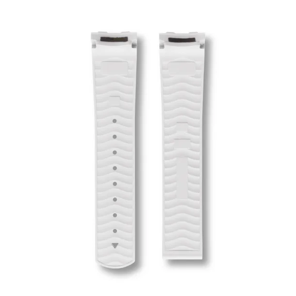 Curved End Gummirem med Foldesp�nde til Omega Seamaster Diver 300M - Hvid