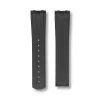 Curved End Gummirem med Foldesp�nde til Omega Seamaster Diver 300M - Sort