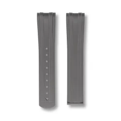 Curved End Gummirem med Foldespnde til Omega Seamaster Diver 300M - Gr