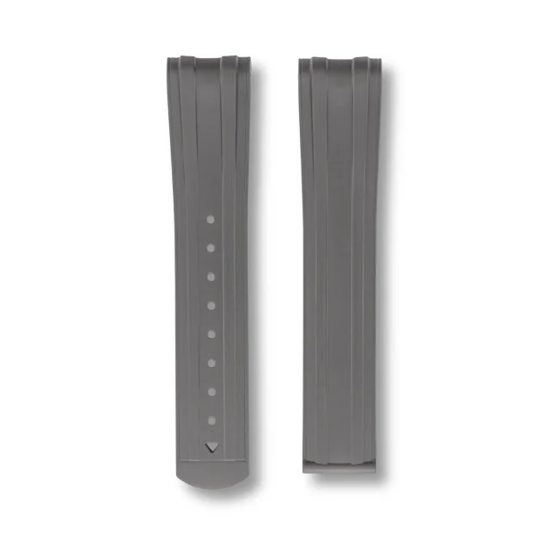 Curved End Gummirem med Foldesp�nde til Omega Seamaster Diver 300M - Gr�