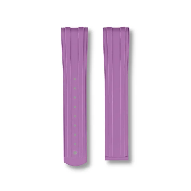 Curved End Gummirem med Foldesp�nde til Omega Seamaster Diver 300M - Lavendel