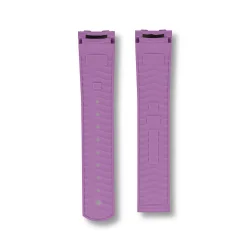 Curved End Gummirem med Foldespnde til Omega Seamaster Diver 300M - Lavendel
