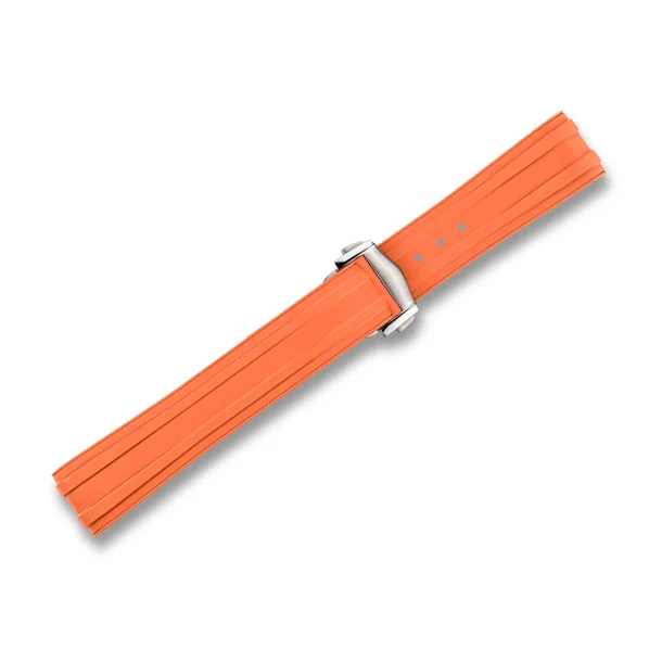 Curved End Gummirem med Foldesp�nde til Omega Seamaster Diver 300M - Orange