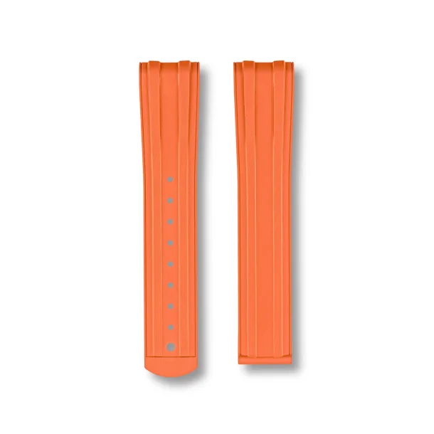 Curved End Gummirem med Foldesp�nde til Omega Seamaster Diver 300M - Orange