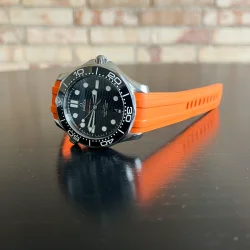 Curved End Gummirem til Omega Seamaster Diver 300M - Orange