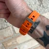 Curved End Gummirem til Omega Seamaster Diver 300M - Orange