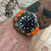 Curved End Gummirem til Omega Seamaster Diver 300M - Orange
