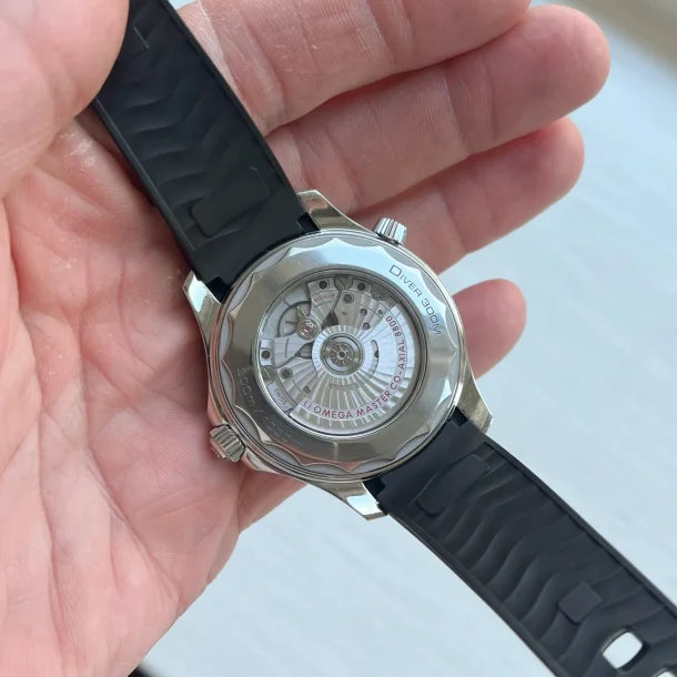 Curved End Gummirem med Foldesp�nde til Omega Seamaster Diver 300M - Sort