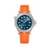 Curved End Gummirem til Omega Seamaster Diver 300M - Orange