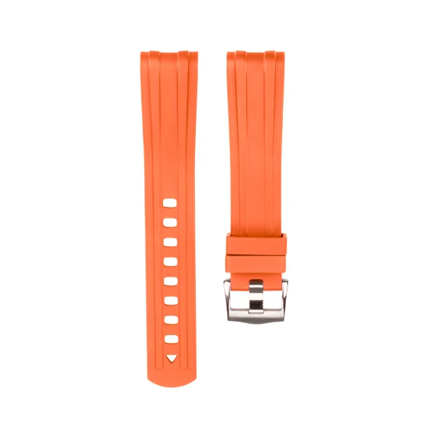Curved End Gummirem til Omega Seamaster Diver 300M - Orange