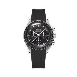 Curved End Gummirem i FKM til Omega X Swatch MoonSwatch - Sort