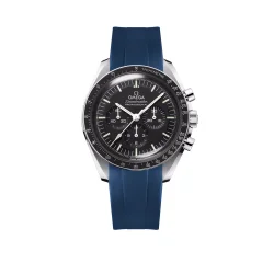 Curved End Gummirem til Omega Speedmaster - Mrkebl