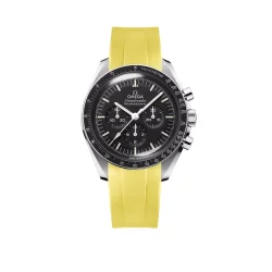 Curved End Gummirem til Omega Speedmaster - Gul