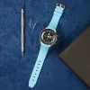 Curved End Gummirem til Omega Speedmaster - Sky Blue