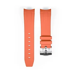 Curved End Gummirem til Seiko SKX / Seiko 5 Sports - Orange
