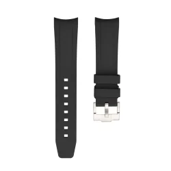 Curved End Gummirem til Tudor Black Bay 58 - Sort