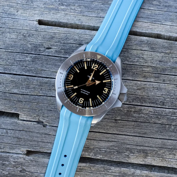 Curved End Gummirem til Yema Diver - Lysebl�