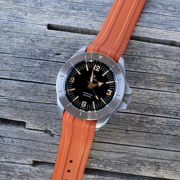 Curved End Gummirem til Yema Diver - Orange