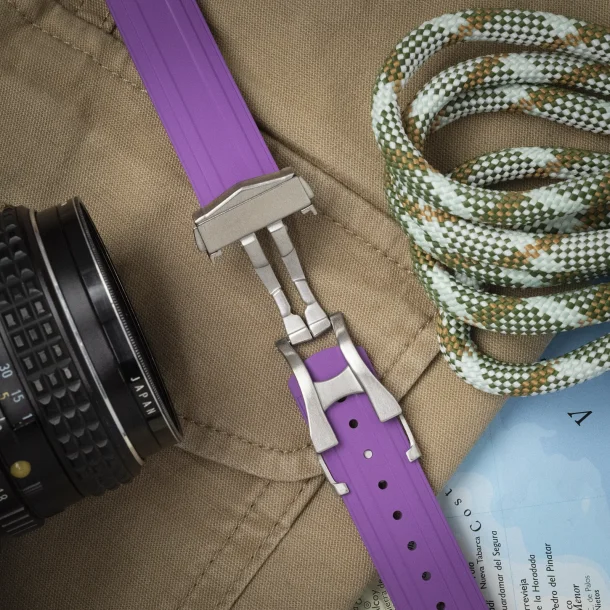 Curved End Gummirem til Yema Diver - Lavendel