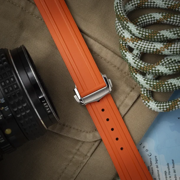 Curved End Gummirem til Yema Diver - Orange