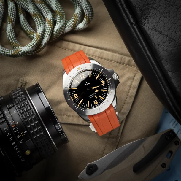 Curved End Gummirem til Yema Diver - Orange