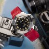 Curved End Gummirem til Yema Diver - R�d